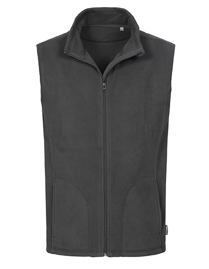 Fleece Vest zum Besticken und Bedrucken in der Farbe Grey Steel (Solid) mit Ihren Logo, Schriftzug oder Motiv.