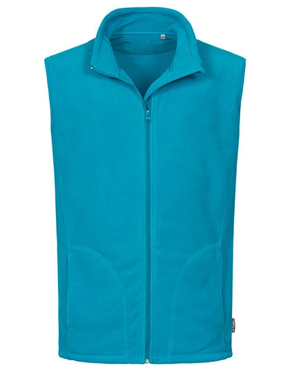 Fleece Vest zum Besticken und Bedrucken in der Farbe Hawaii Blue mit Ihren Logo, Schriftzug oder Motiv.