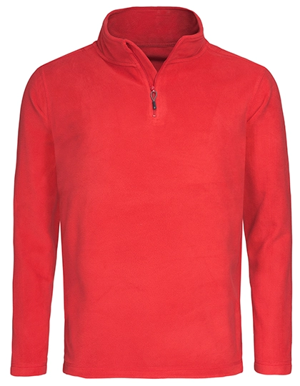 Fleece Half-Zip zum Besticken und Bedrucken in der Farbe Scarlet Red mit Ihren Logo, Schriftzug oder Motiv.