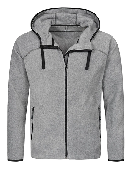 Power Fleece Jacket zum Besticken und Bedrucken in der Farbe Grey Heather mit Ihren Logo, Schriftzug oder Motiv.