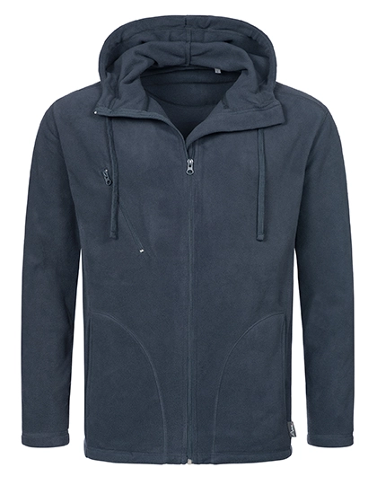 Hooded Fleece Jacket zum Besticken und Bedrucken in der Farbe Blue Midnight mit Ihren Logo, Schriftzug oder Motiv.