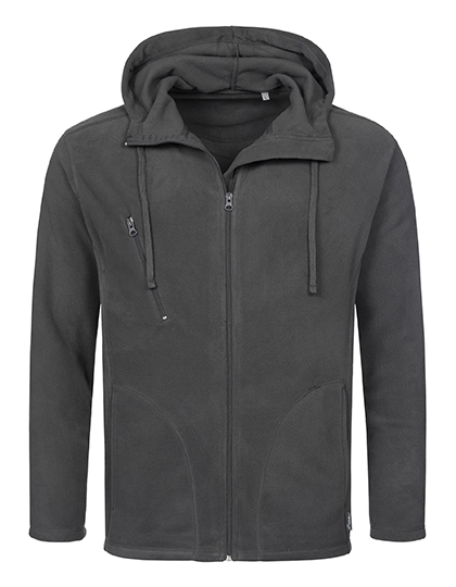 Hooded Fleece Jacket zum Besticken und Bedrucken in der Farbe Grey Steel (Solid) mit Ihren Logo, Schriftzug oder Motiv.