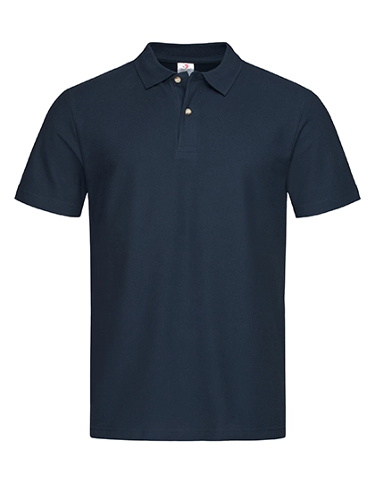Short Sleeve Polo zum Besticken und Bedrucken in der Farbe Blue Midnight mit Ihren Logo, Schriftzug oder Motiv.