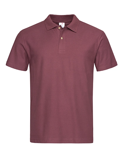 Short Sleeve Polo zum Besticken und Bedrucken in der Farbe Burgundy Red mit Ihren Logo, Schriftzug oder Motiv.
