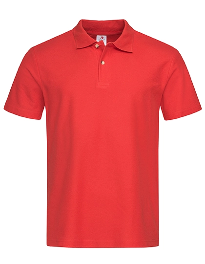 Short Sleeve Polo zum Besticken und Bedrucken in der Farbe Scarlet Red mit Ihren Logo, Schriftzug oder Motiv.