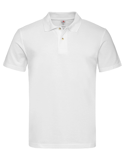 Short Sleeve Polo zum Besticken und Bedrucken in der Farbe White mit Ihren Logo, Schriftzug oder Motiv.