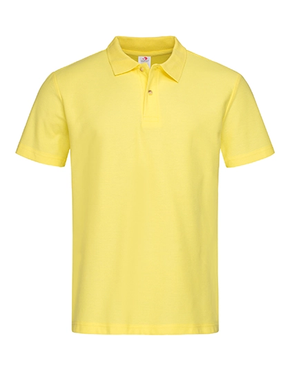 Short Sleeve Polo zum Besticken und Bedrucken in der Farbe Yellow mit Ihren Logo, Schriftzug oder Motiv.
