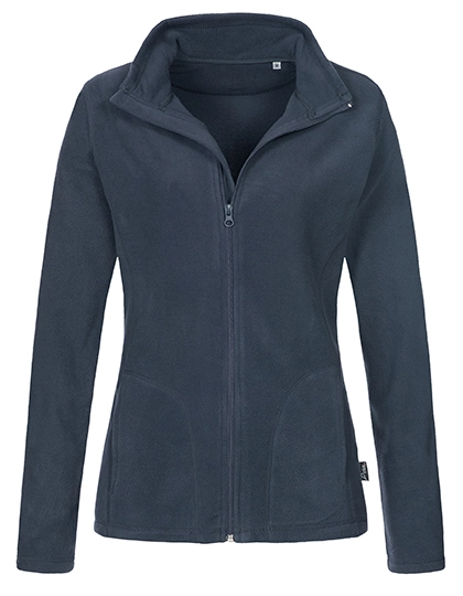 Fleece Jacket Women zum Besticken und Bedrucken in der Farbe Blue Midnight mit Ihren Logo, Schriftzug oder Motiv.