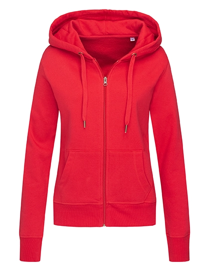 Sweat Jacket Select Women zum Besticken und Bedrucken in der Farbe Crimson Red mit Ihren Logo, Schriftzug oder Motiv.