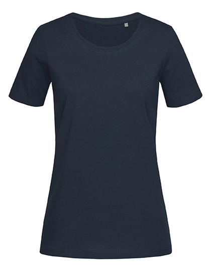 Women´s Lux T-Shirt zum Besticken und Bedrucken in der Farbe Blue Midnight mit Ihren Logo, Schriftzug oder Motiv.
