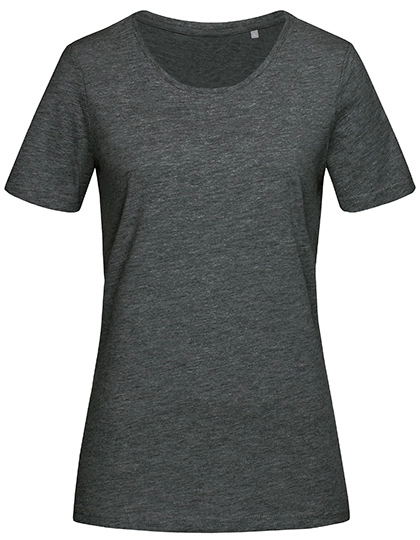 Women´s Lux T-Shirt zum Besticken und Bedrucken in der Farbe Dark Grey Heather mit Ihren Logo, Schriftzug oder Motiv.