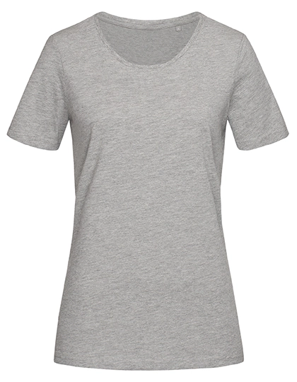 Women´s Lux T-Shirt zum Besticken und Bedrucken in der Farbe Grey Heather mit Ihren Logo, Schriftzug oder Motiv.