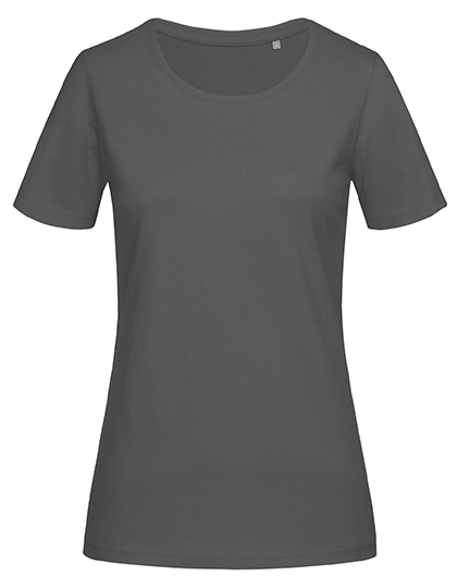 Women´s Lux T-Shirt zum Besticken und Bedrucken in der Farbe Slate Grey (Solid) mit Ihren Logo, Schriftzug oder Motiv.