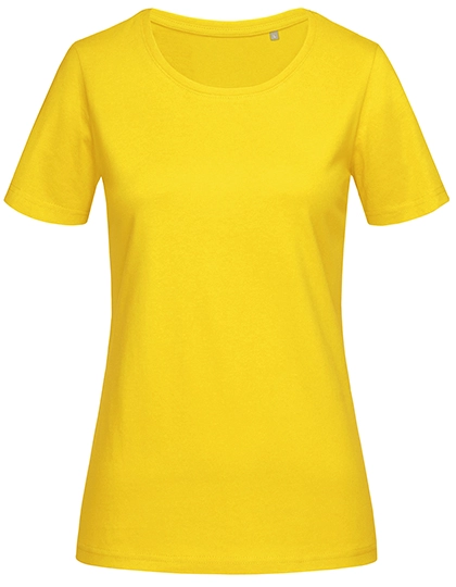Women´s Lux T-Shirt zum Besticken und Bedrucken in der Farbe Sunflower Yellow mit Ihren Logo, Schriftzug oder Motiv.