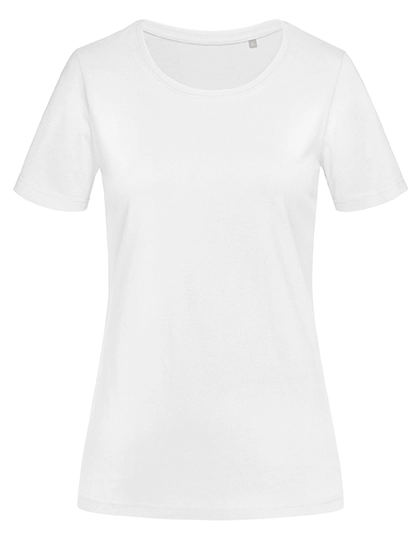 Women´s Lux T-Shirt zum Besticken und Bedrucken in der Farbe White mit Ihren Logo, Schriftzug oder Motiv.