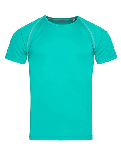 Active 140 Team Raglan T-Shirt zum Besticken und Bedrucken in der Farbe Bahama Green mit Ihren Logo, Schriftzug oder Motiv.