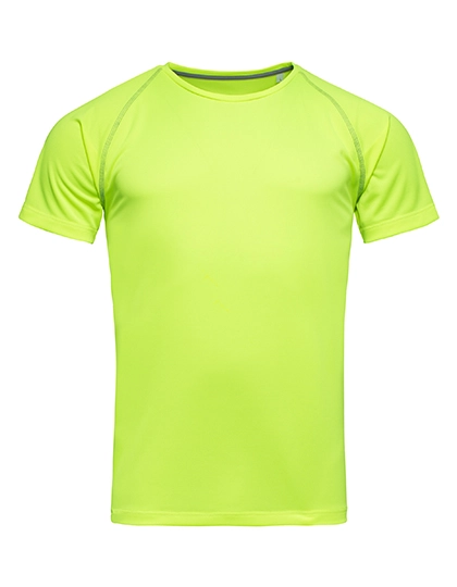 Active 140 Team Raglan T-Shirt zum Besticken und Bedrucken in der Farbe Cyber Yellow mit Ihren Logo, Schriftzug oder Motiv.