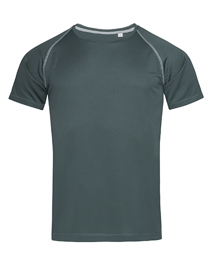 Active 140 Team Raglan T-Shirt zum Besticken und Bedrucken in der Farbe Granite Grey mit Ihren Logo, Schriftzug oder Motiv.