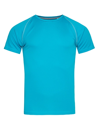 Active 140 Team Raglan T-Shirt zum Besticken und Bedrucken in der Farbe Hawaii Blue mit Ihren Logo, Schriftzug oder Motiv.