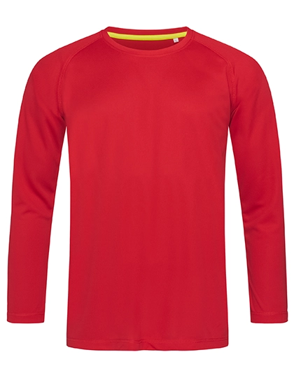 Active 140 Long Sleeve zum Besticken und Bedrucken in der Farbe Crimson Red mit Ihren Logo, Schriftzug oder Motiv.
