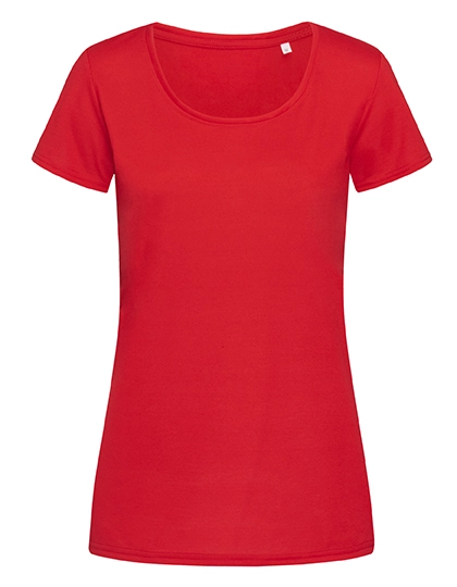 Cotton Touch T-Shirt Women zum Besticken und Bedrucken in der Farbe Crimson Red mit Ihren Logo, Schriftzug oder Motiv.