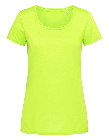 Cotton Touch T-Shirt Women zum Besticken und Bedrucken in der Farbe Cyber Yellow mit Ihren Logo, Schriftzug oder Motiv.