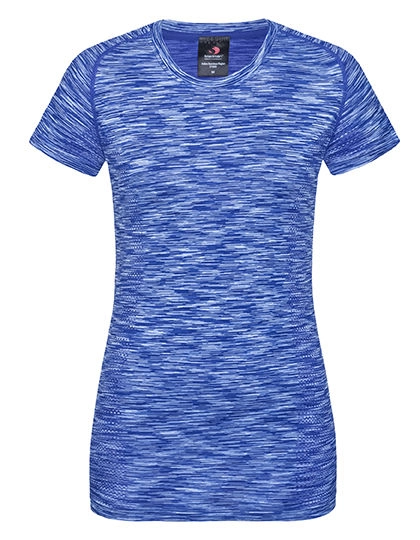 Seamless Raglan T-Shirt Women zum Besticken und Bedrucken in der Farbe King Blue Melange mit Ihren Logo, Schriftzug oder Motiv.