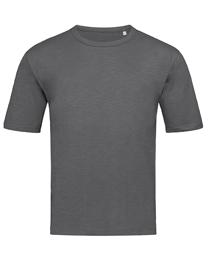 Slub Organic T-Shirt zum Besticken und Bedrucken in der Farbe Slate Grey (Solid) mit Ihren Logo, Schriftzug oder Motiv.