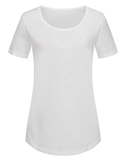 Slub Organic T-Shirt Women zum Besticken und Bedrucken in der Farbe White mit Ihren Logo, Schriftzug oder Motiv.