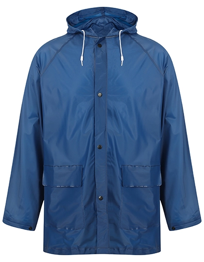 Adults Unisex Rain Jacket zum Besticken und Bedrucken in der Farbe Navy mit Ihren Logo, Schriftzug oder Motiv.