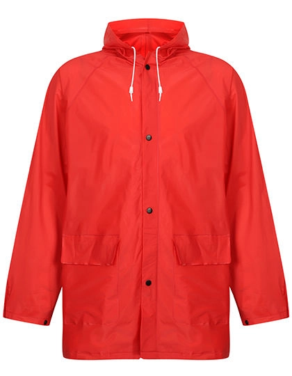 Adults Unisex Rain Jacket zum Besticken und Bedrucken in der Farbe Red mit Ihren Logo, Schriftzug oder Motiv.