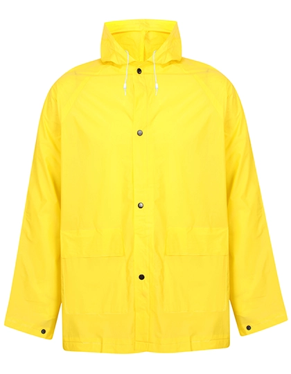 Adults Unisex Rain Jacket zum Besticken und Bedrucken in der Farbe Yellow mit Ihren Logo, Schriftzug oder Motiv.