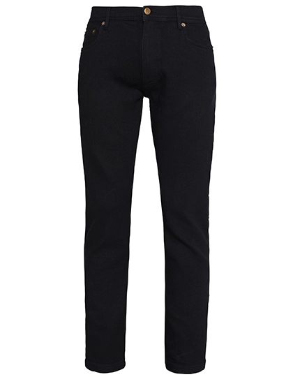 Leo Straight Jeans zum Besticken und Bedrucken in der Farbe Black mit Ihren Logo, Schriftzug oder Motiv.