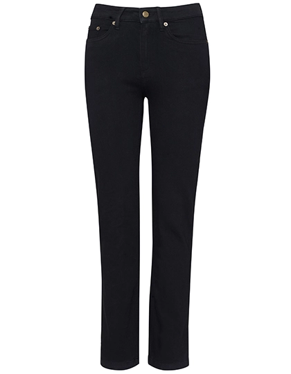 Katy Straight Jeans zum Besticken und Bedrucken in der Farbe Black mit Ihren Logo, Schriftzug oder Motiv.