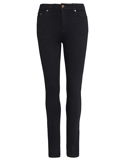 Lara Skinny Jeans zum Besticken und Bedrucken in der Farbe Black mit Ihren Logo, Schriftzug oder Motiv.