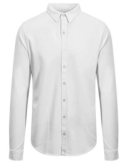 Oscar Knitted Shirt zum Besticken und Bedrucken in der Farbe White mit Ihren Logo, Schriftzug oder Motiv.