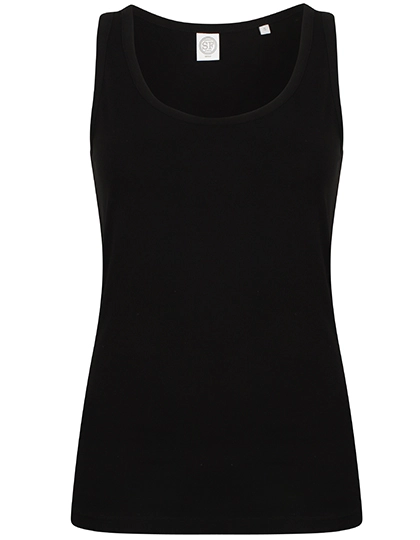 Women´s Feel Good Stretch Vest zum Besticken und Bedrucken in der Farbe Black mit Ihren Logo, Schriftzug oder Motiv.