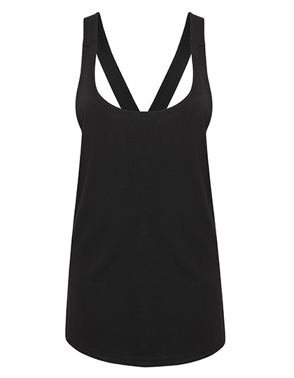 Women´s Fashion Workout Vest zum Besticken und Bedrucken in der Farbe Black mit Ihren Logo, Schriftzug oder Motiv.