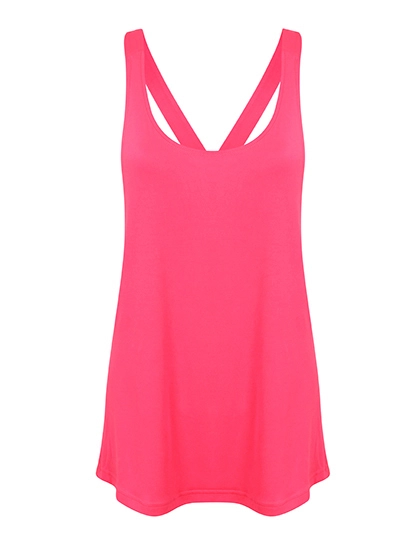 Women´s Fashion Workout Vest zum Besticken und Bedrucken in der Farbe Neon Pink mit Ihren Logo, Schriftzug oder Motiv.