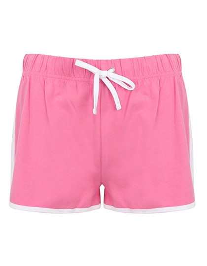 Women´s Retro Shorts zum Besticken und Bedrucken in der Farbe Bright Pink-White mit Ihren Logo, Schriftzug oder Motiv.