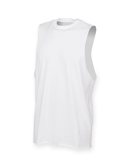 Men´s High Neck Slash Armhole Vest zum Besticken und Bedrucken in der Farbe White mit Ihren Logo, Schriftzug oder Motiv.