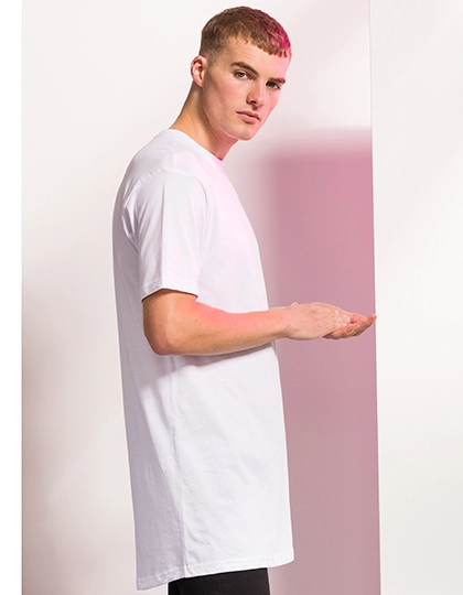 Men´s Longline T-Shirt With Dipped Hem zum Besticken und Bedrucken mit Ihren Logo, Schriftzug oder Motiv.