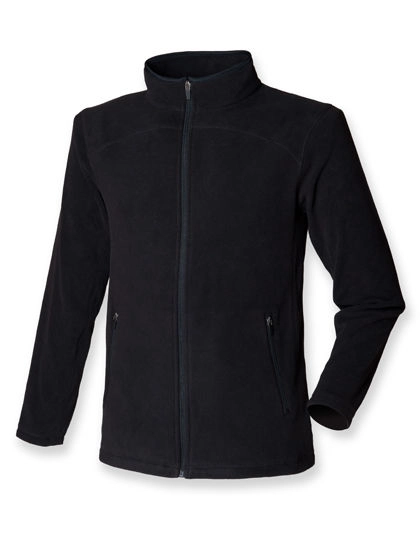 Men´s Microfleece Jacket zum Besticken und Bedrucken in der Farbe Black mit Ihren Logo, Schriftzug oder Motiv.