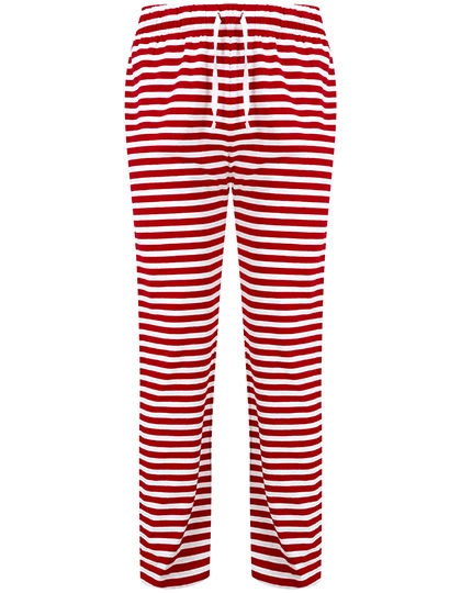 Men´s Lounge Pants zum Besticken und Bedrucken in der Farbe Red-White Stripes mit Ihren Logo, Schriftzug oder Motiv.