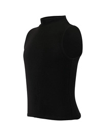 Kids´ High Neck Crop Vest zum Besticken und Bedrucken in der Farbe Black mit Ihren Logo, Schriftzug oder Motiv.