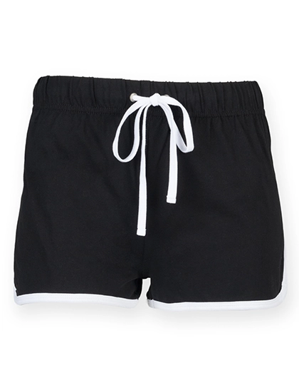 Kids´ Retro Shorts zum Besticken und Bedrucken in der Farbe Black-White mit Ihren Logo, Schriftzug oder Motiv.