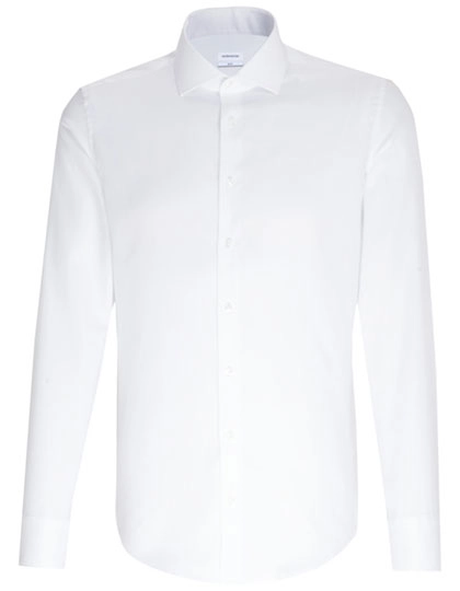 Men´s Shirt Shaped Fit Oxford Longsleeve zum Besticken und Bedrucken in der Farbe White mit Ihren Logo, Schriftzug oder Motiv.