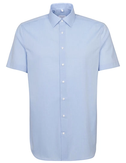 Men´s Shirt Slim Fit Short Sleeve zum Besticken und Bedrucken in der Farbe Light Blue mit Ihren Logo, Schriftzug oder Motiv.