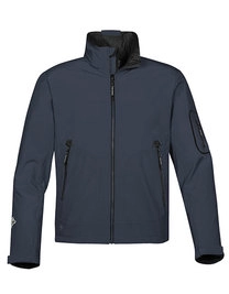 Men´s Cruise Softshell Jacket zum Besticken und Bedrucken in der Farbe Navy-Black mit Ihren Logo, Schriftzug oder Motiv.