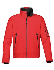 Men´s Cruise Softshell Jacket zum Besticken und Bedrucken in der Farbe True Red-Black mit Ihren Logo, Schriftzug oder Motiv.